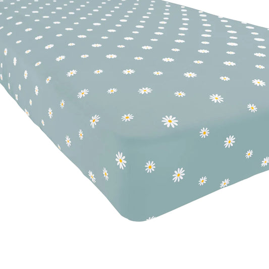 Kyte Baby - Blue Daisy Fitted Crib Sheet