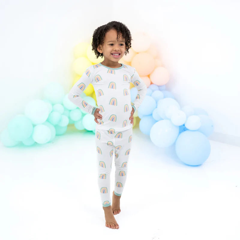 Kyte Baby - Long Sleeve Pajamas in Wasabi Rainbow