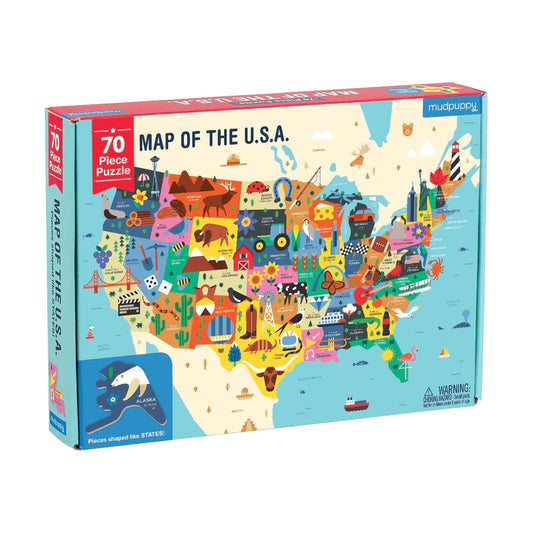 Mudpuppy - USA Map Puzzle