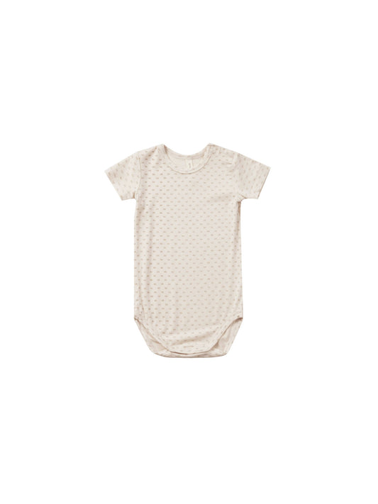 Quincy Mae - Bamboo Short Sleeve Bodysuit - Oat Check