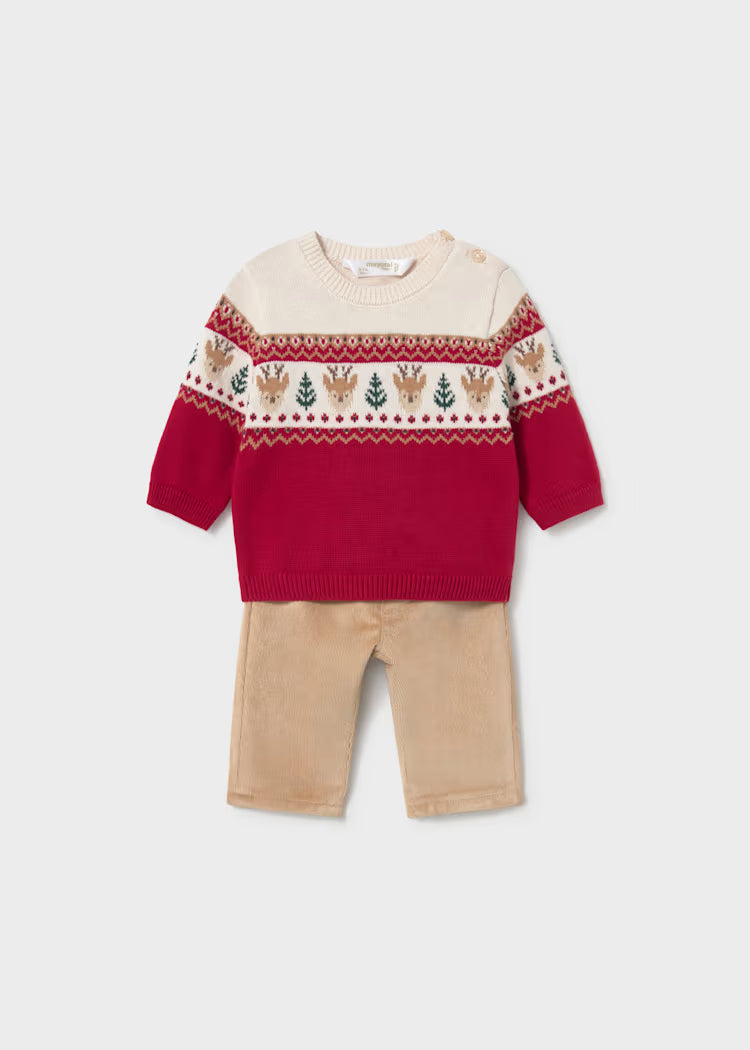 Mayoral - Reindeer Sweater & Pant Set (2532)