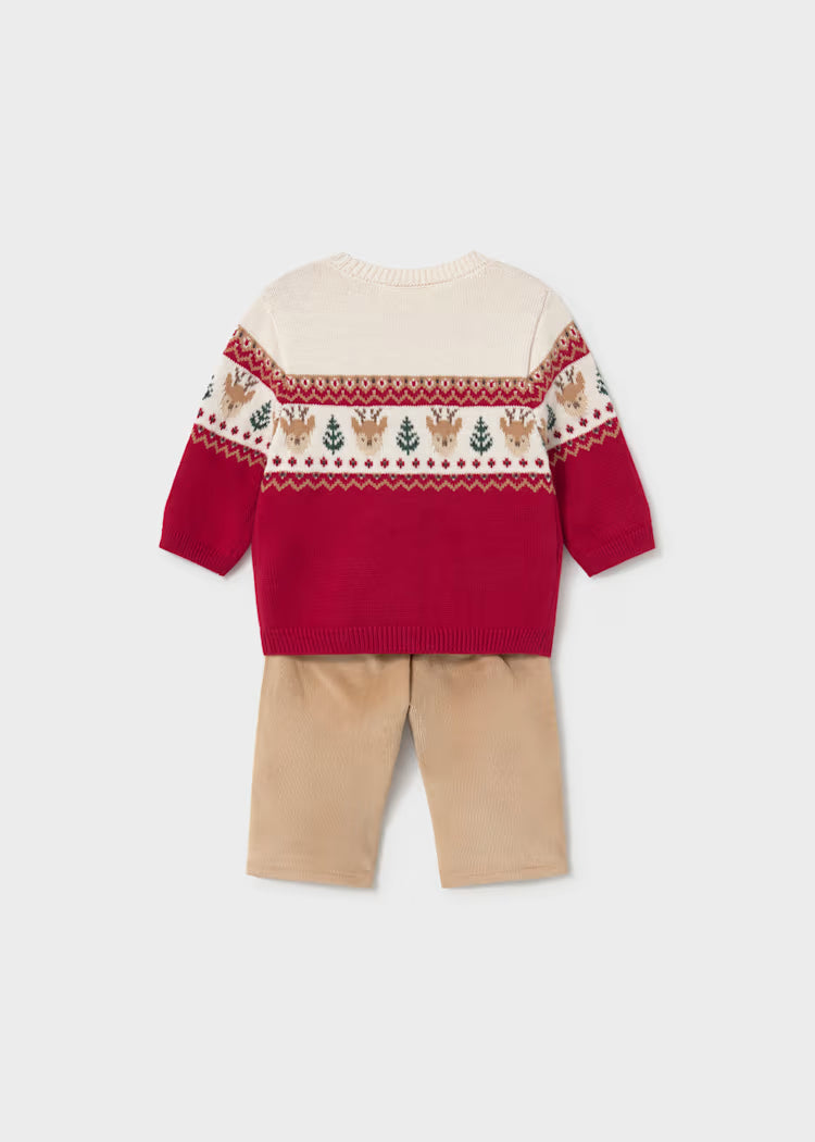 Mayoral - Reindeer Sweater & Pant Set (2532)