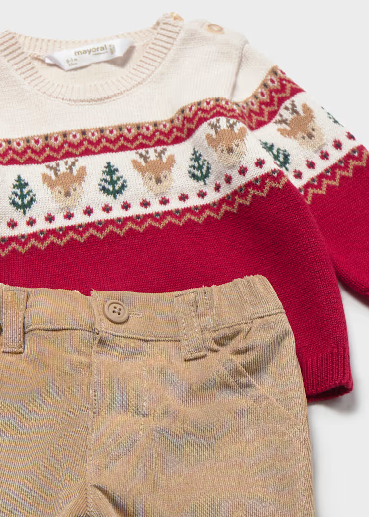 Mayoral - Reindeer Sweater & Pant Set (2532)