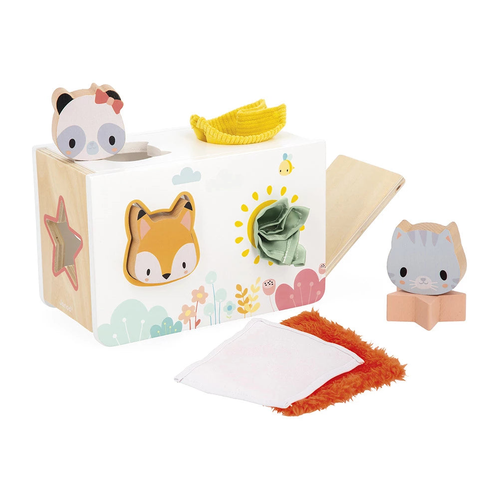 Janod - Pure Fabrics Shape Sorter Box