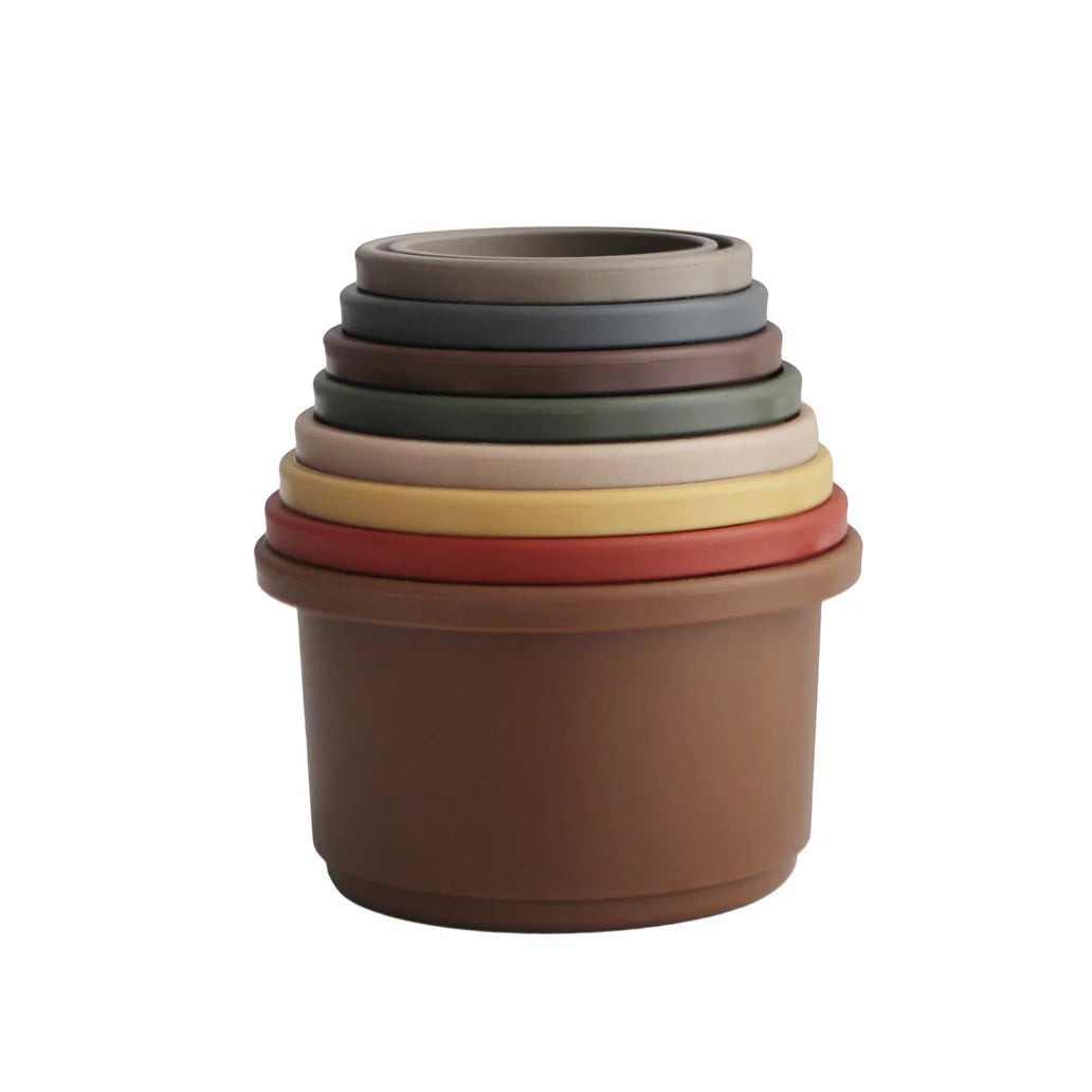 Mushie - Stacking Cups Toy in Retro