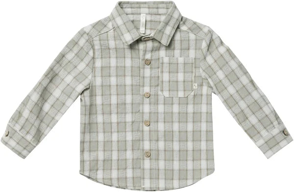 Rylee + Cru - Pewter Plaid Collared Shirt