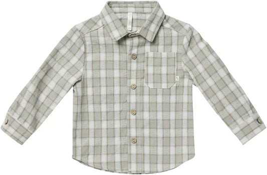 Rylee + Cru - Pewter Plaid Collared Shirt