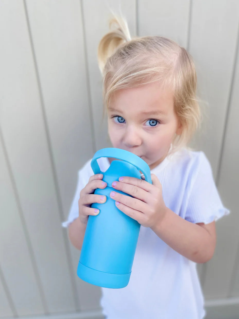 Re-Play - 12oz Insulated Recycled Stainless Steel Water Bottle - Pool Blue