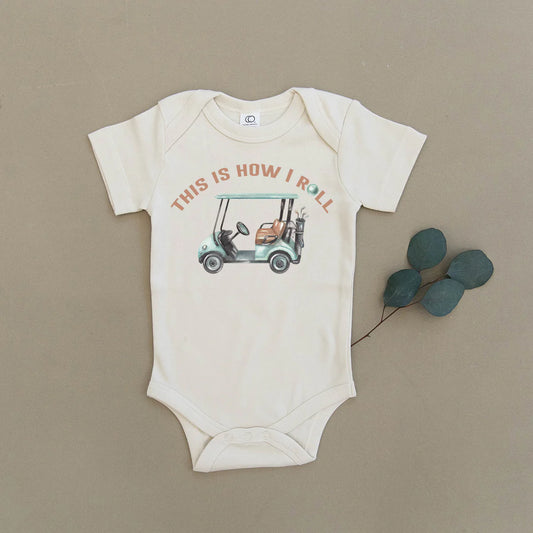 Urban Baby Co. - How I Roll Golf Cart Organic Baby Short Sleeve Onesie