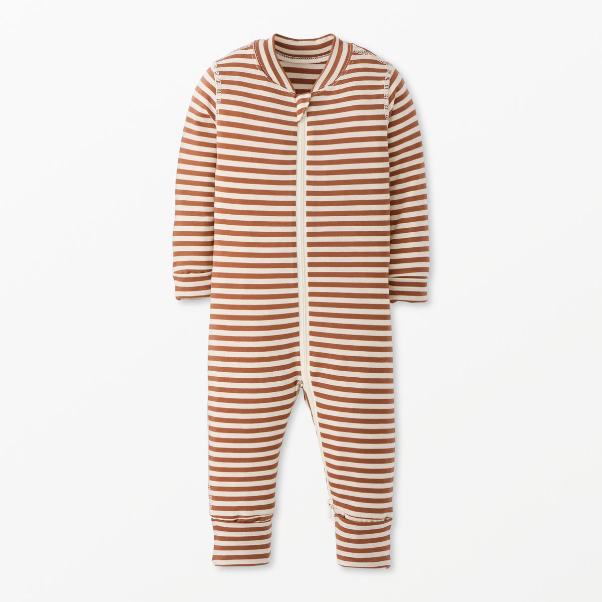 Hanna Andersson - Russet/Ecru - 2-Way Zip Sleeper in Hannasoft