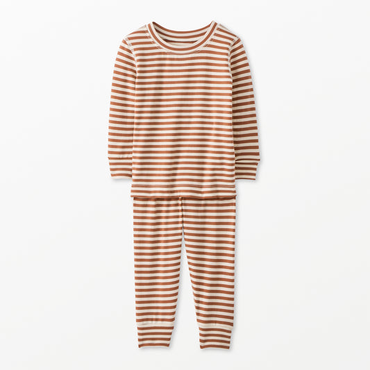 Hanna Andersson - Russet/Ecru - Long John Pajama Set in Hannasoft