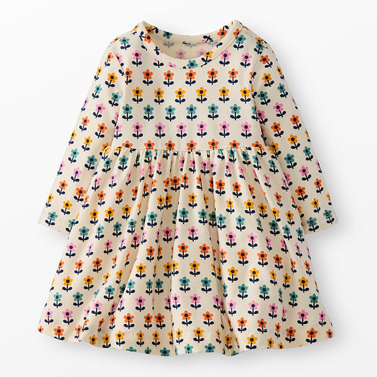 Hanna Andersson - Mini Tulips - LS Playtime Dress in Hannasoft