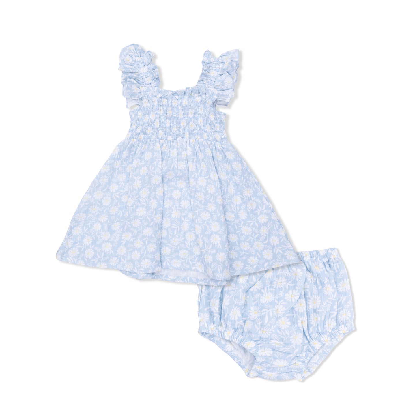 Angel Dear - Western Daisies Smocked Sundress with Bloomer