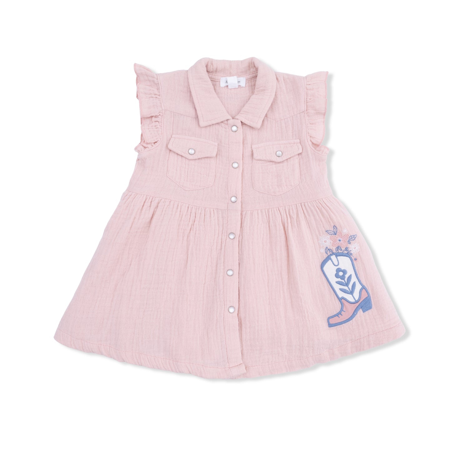 Angel Dear - Yee Haw Cowgirl - Western Pearl Snap Dress & Bloomer