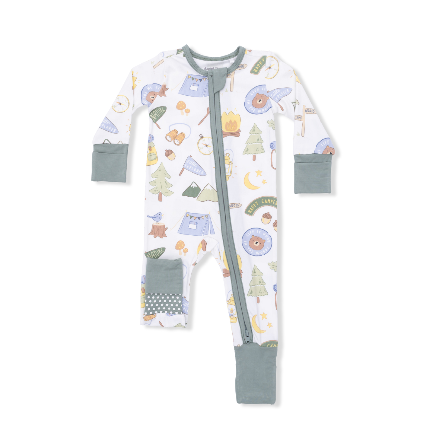 Angel Dear - Camping Blue Convertible Romper