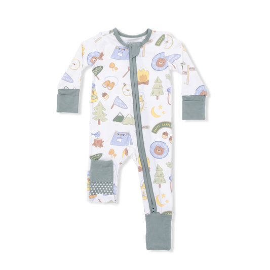 Angel Dear - Camping Blue Convertible Romper