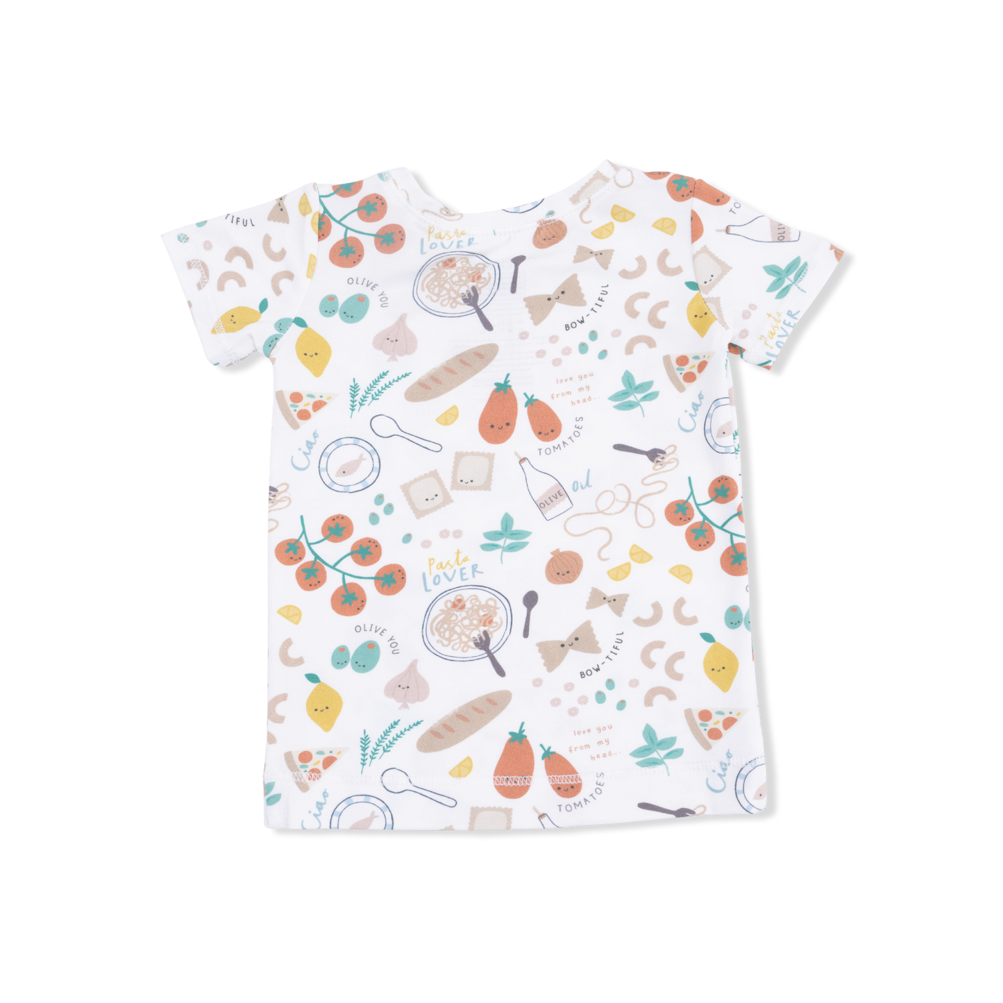 Angel Dear - Pasta Lovers Short Sleeve Loungewear Set