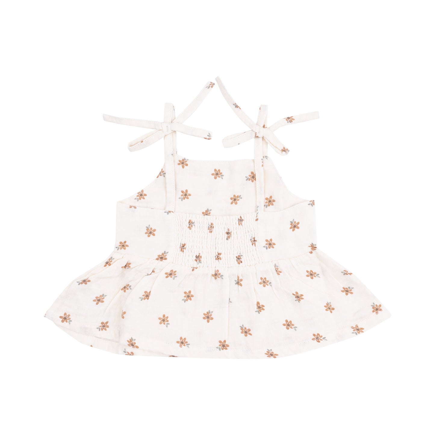 Angel Dear - Bitty Blooms Peplum Tank w/ Smocked Back & Waist Pants W/ Ladder Trim