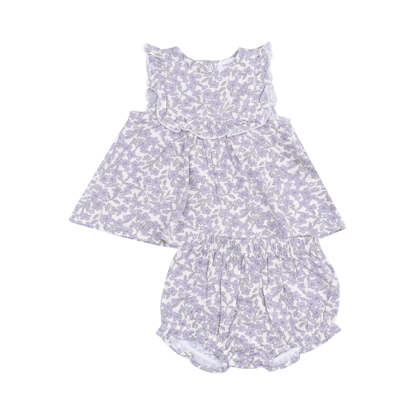 Angel Dear - Forget Me Not Floral Ruffle Top & Bloomer