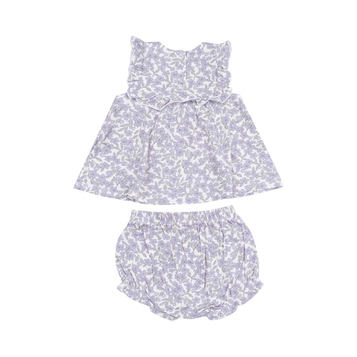 Angel Dear - Forget Me Not Floral Ruffle Top & Bloomer