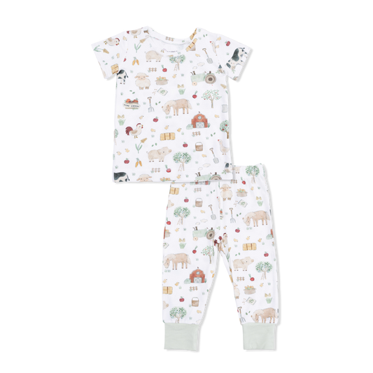 Angel Dear - Cute Farm Animals Short Sleeve Loungewear Set