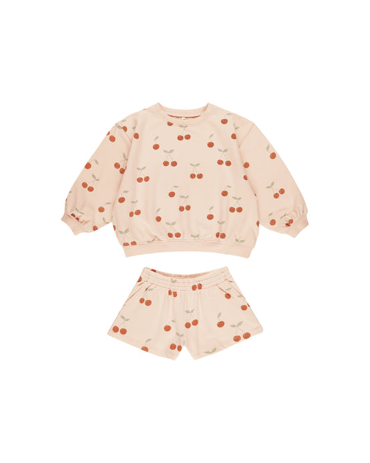 Rylee + Cru - Summer Terry Set || Cherries