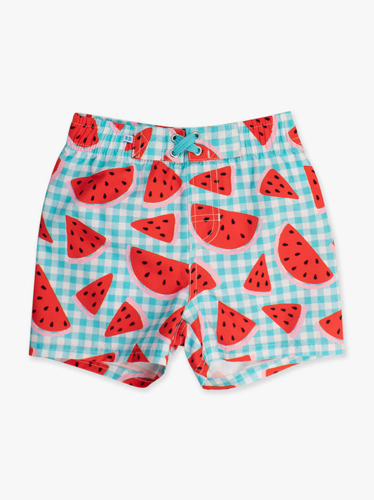 Ruggedbutts - Watermelon Gingham Swim Trunks