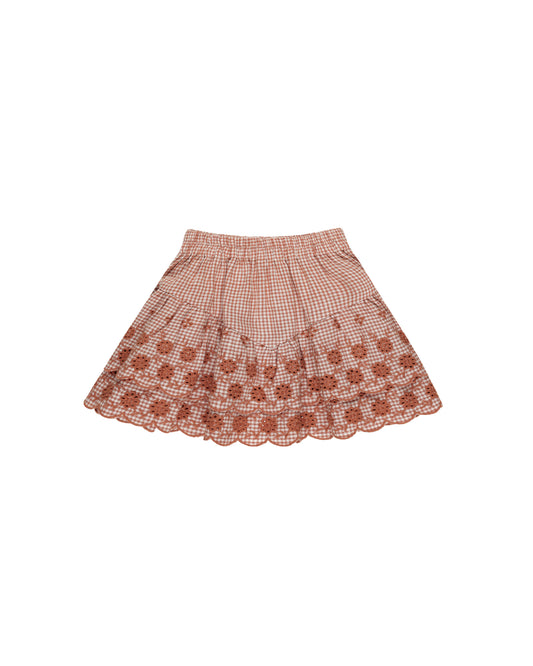 Rylee + Cru - Tiered Mini Skirt || Poppy Gingham