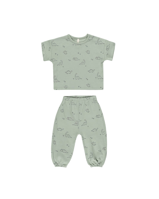 Quincy Mae - JERSEY TEE + PANT SET || DINO