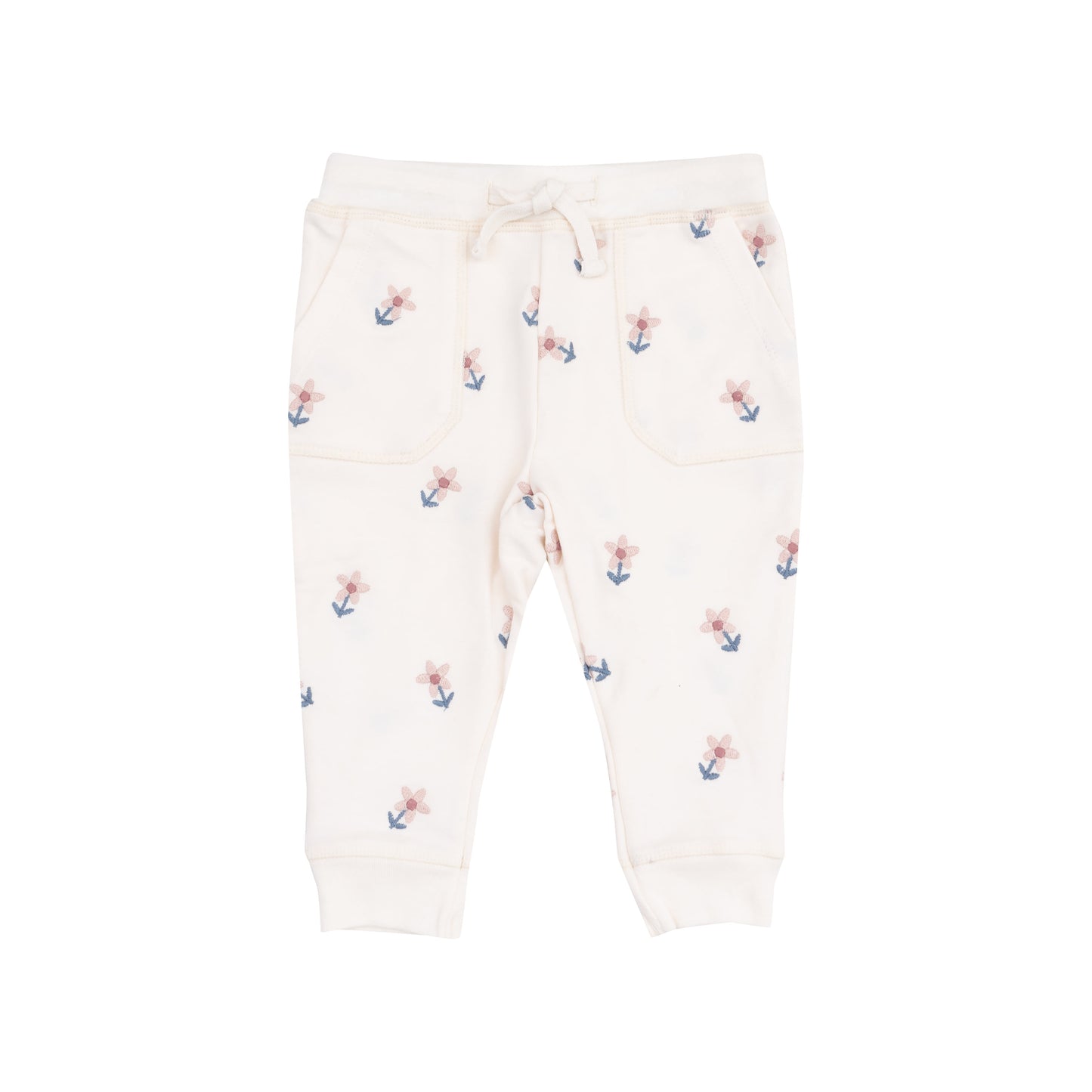 Angel Dear - Danish Daisy French Terry Ruffle Patch Sweatshirt + Jogger