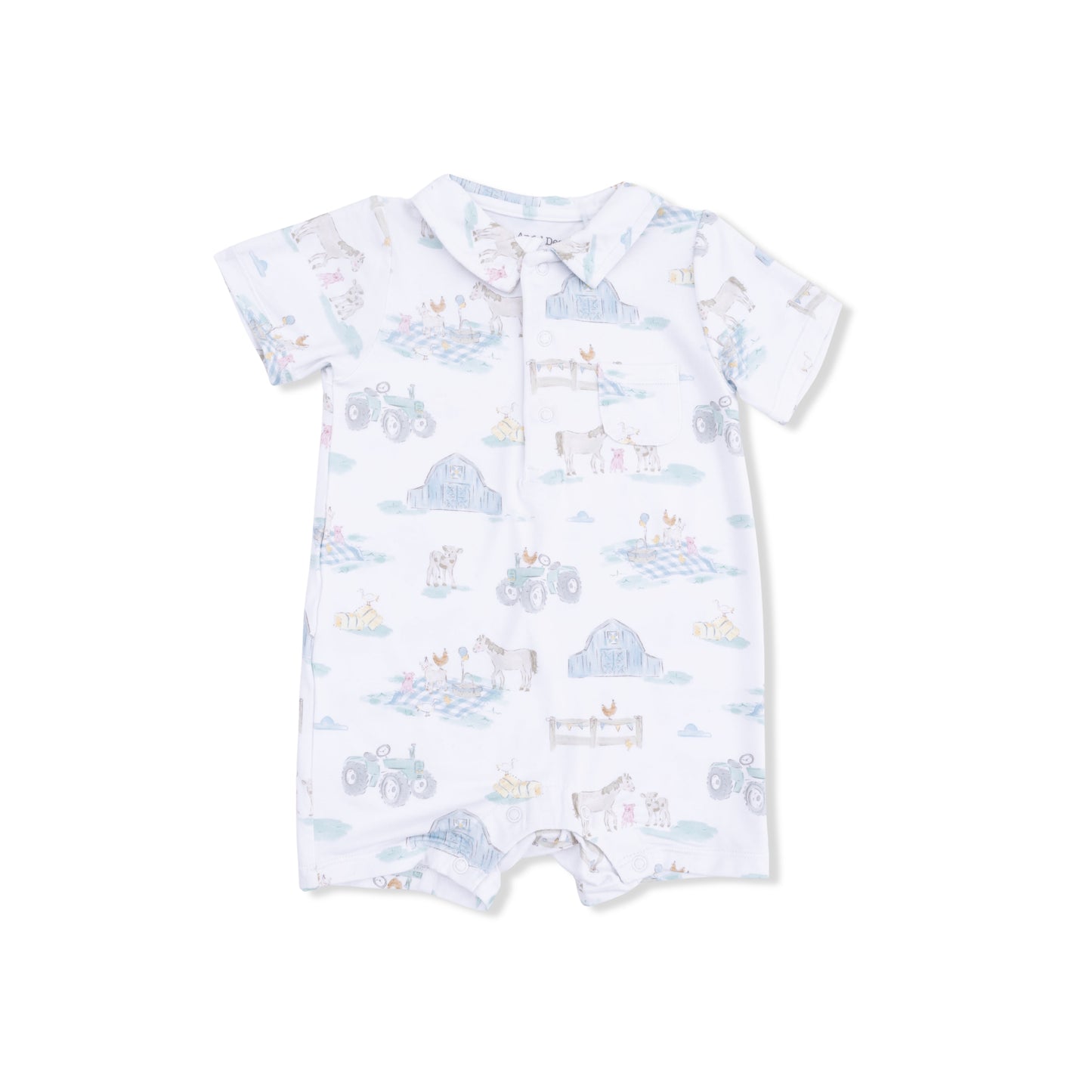 Angel Dear - Farm Animal Party Polo Shortie