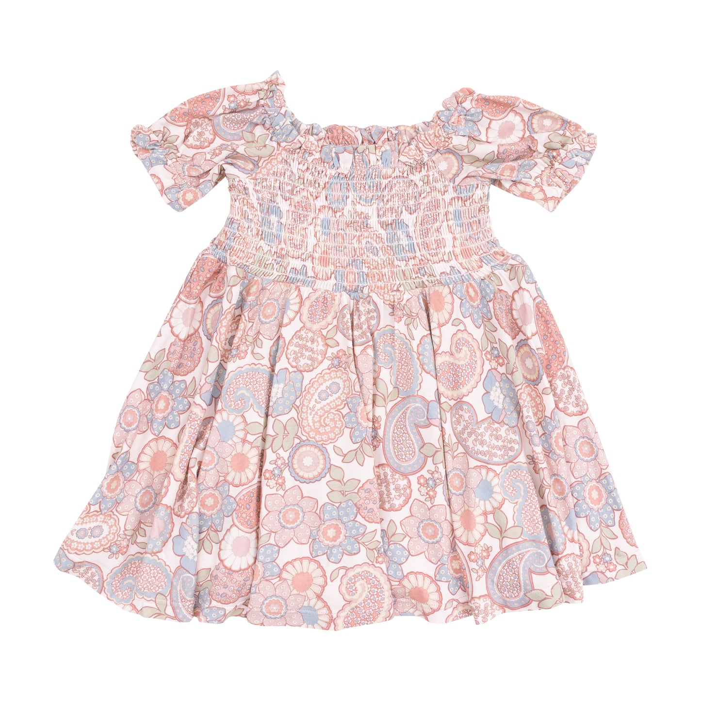 Angel Dear - Folk Paisley Sleeve Smocked Dress