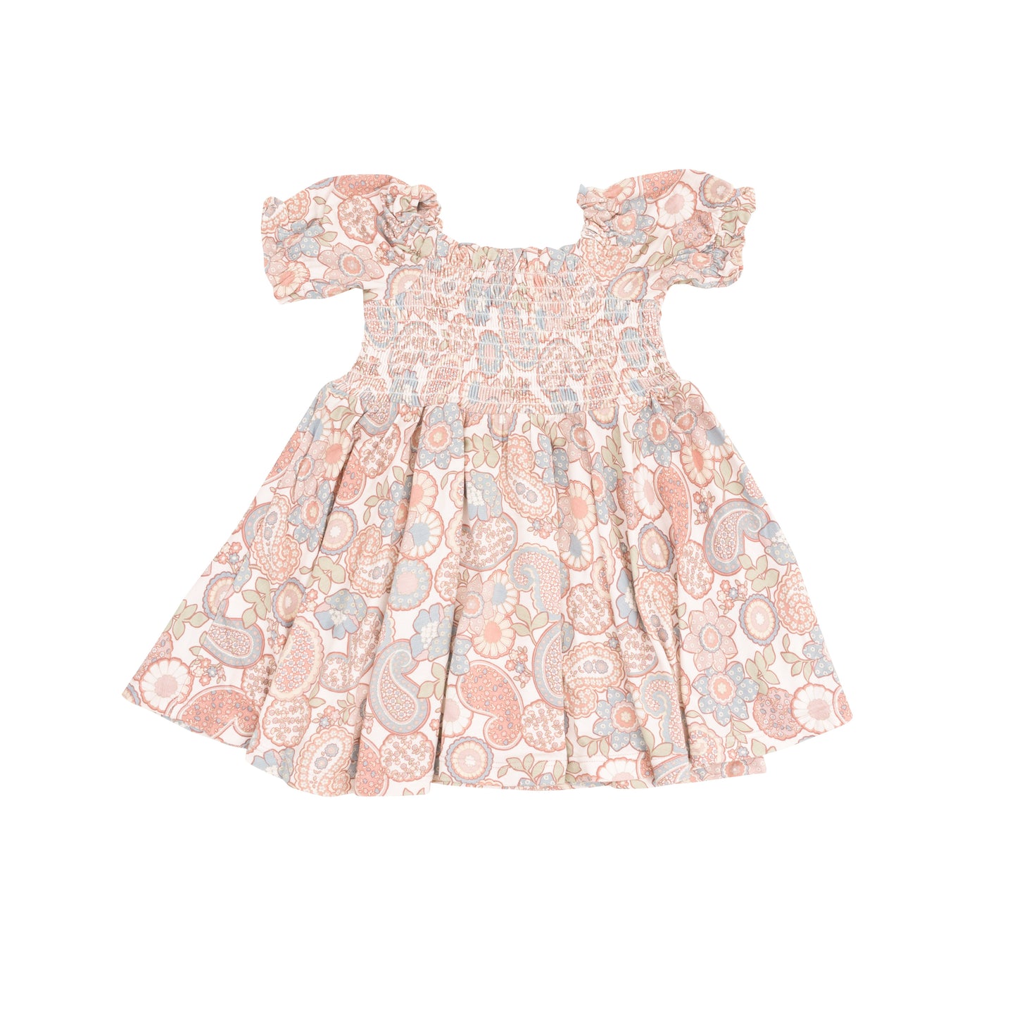 Angel Dear - Folk Paisley Sleeve Smocked Dress