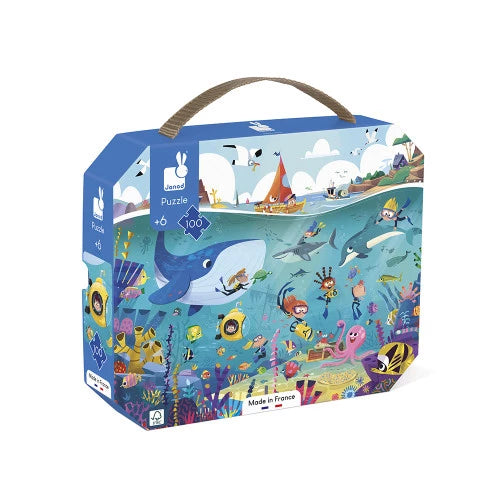Janod - The Seabed Suitcase Puzzle (100 Pieces)