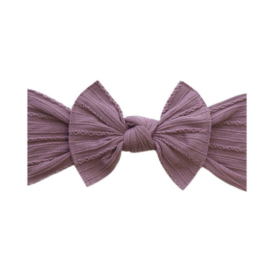 Baby Bling Bows - Lilac Cable Knit Bow