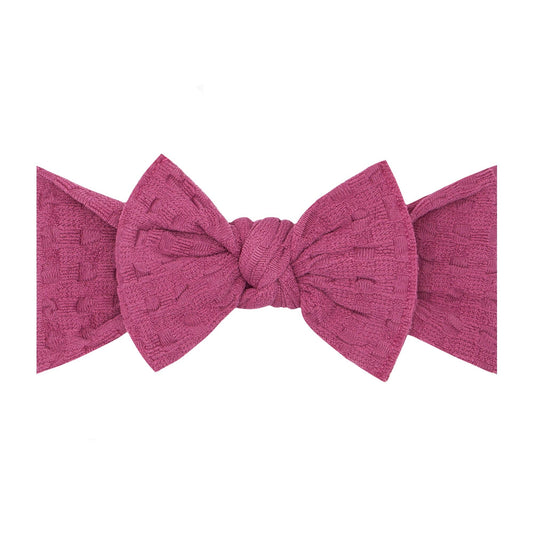 Baby Bling Bows - Raspberry Waffle Knot Bow