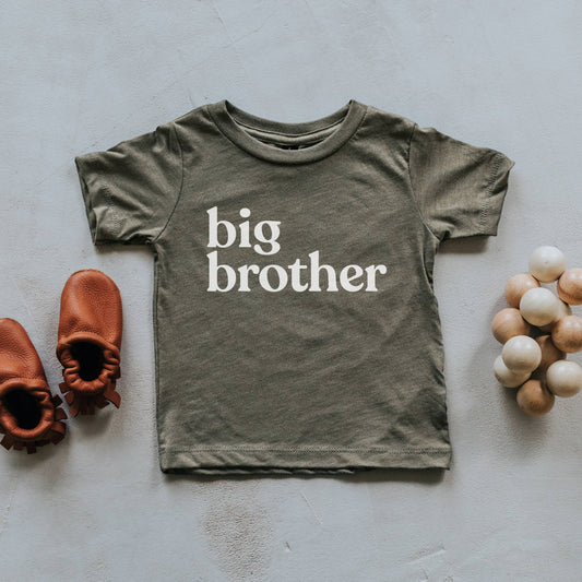 Gladfolk - Olive Big Brother Kids Tee