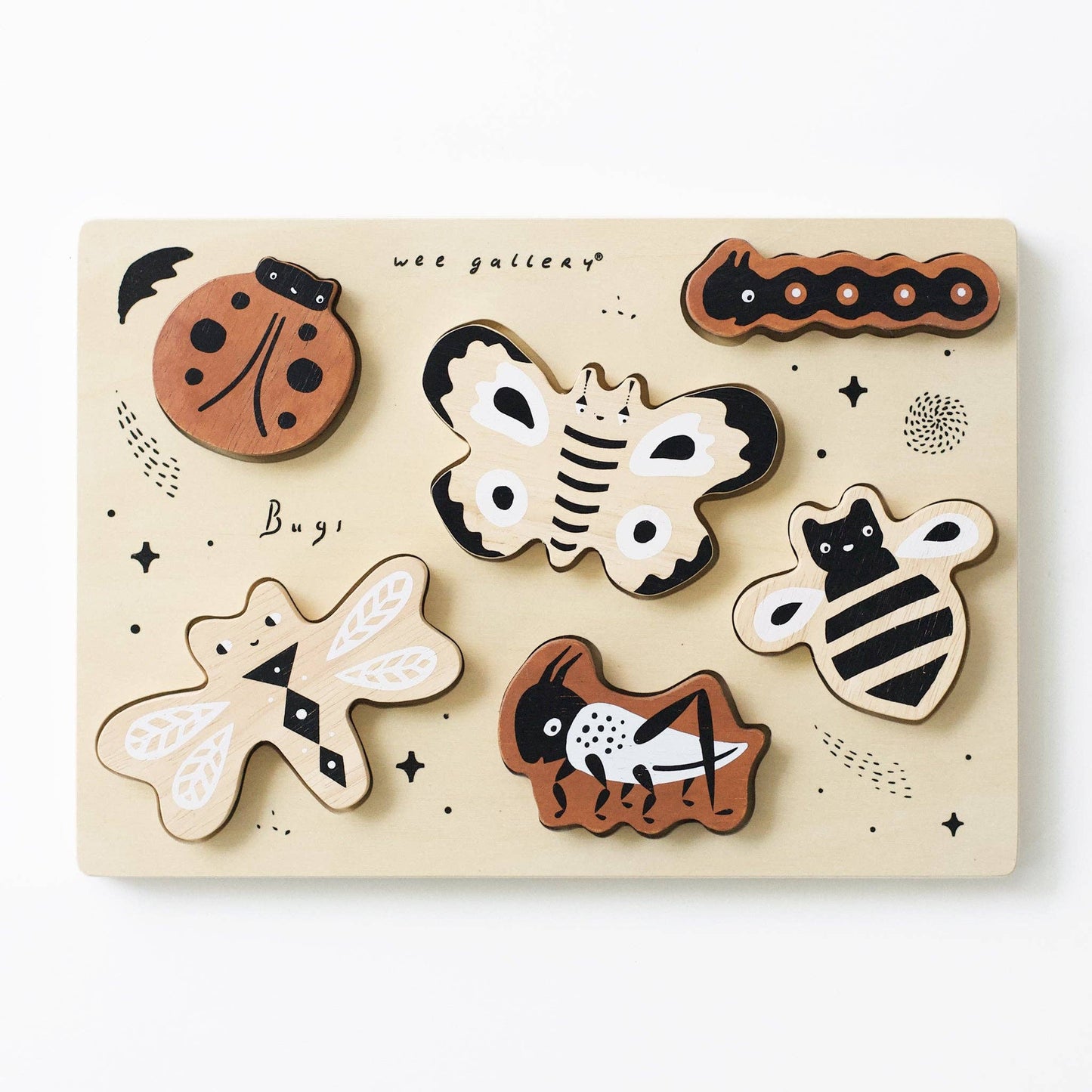 Wee Gallery - Wooden Tray Puzzle - Bugs