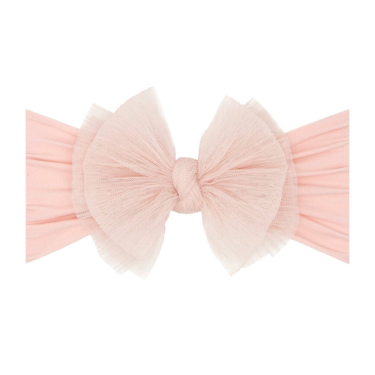 Baby Bling Bows - TULLE FAB®: pleated rose quartz