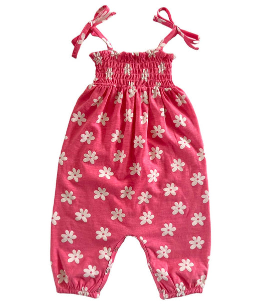SIIX Collection - Flower / Organic Smocked Jumpsuit