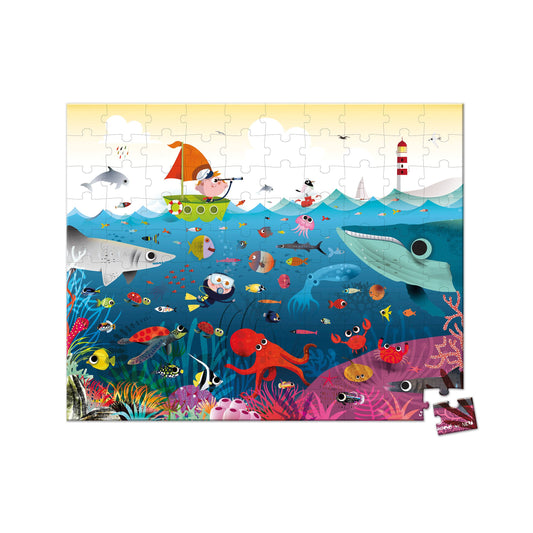 Janod - Puzzle -  Underwater World - 100 Pcs