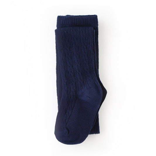 Little Stocking Co. - Navy Cable Knit Tights