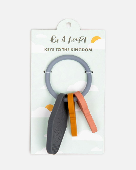Be A Heart - Keys to the Kingdom Silicone Teether | Catholic Baby Gift