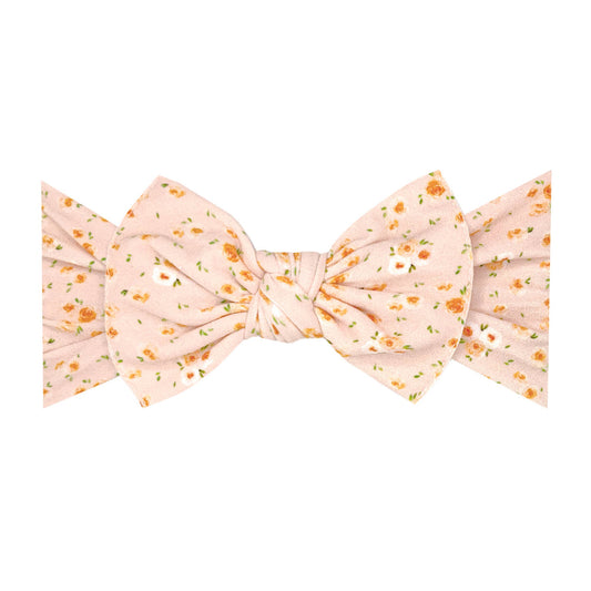Baby Bling Bows - Baby Bling® Printed Knot soft nylon headband: Honey