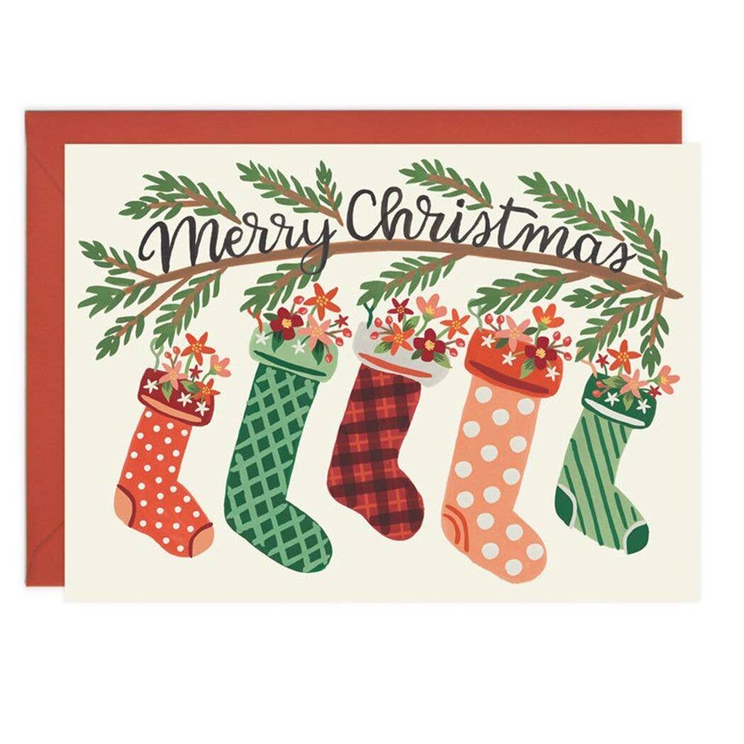 Bloom Stockings - Christmas Card