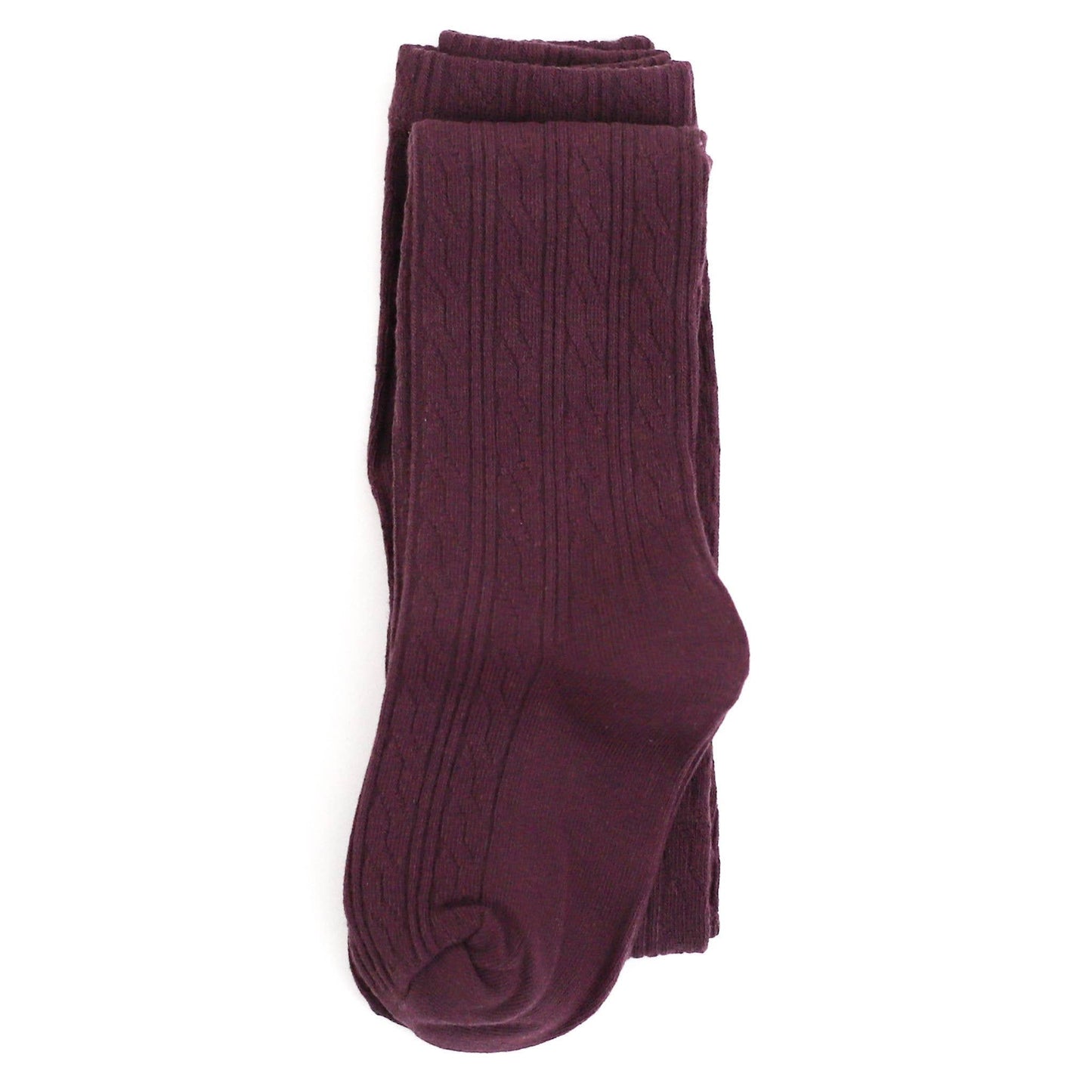 Little Stocking Co. - Plum Cable Knit Tights