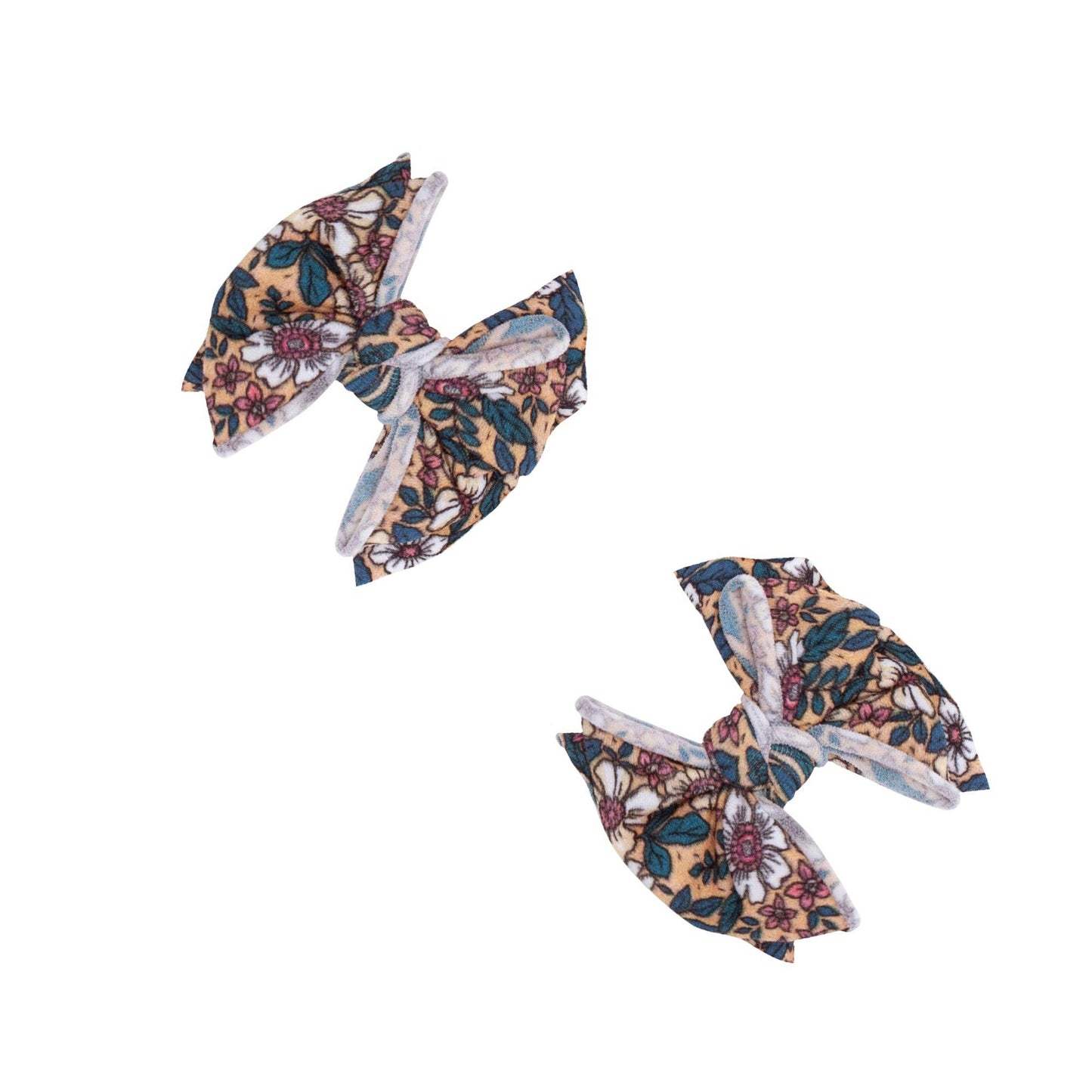 Baby Bling Bows - Marigold 2PK PRINTED BABY FAB CLIPS