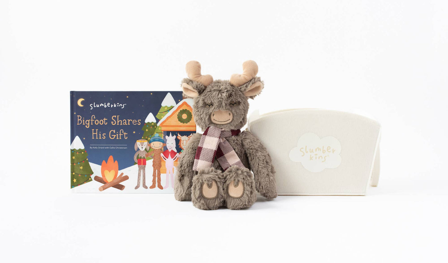Slumberkins Inc. - Moose Kin Holiday Essentials Gift Set: + Book + Basket