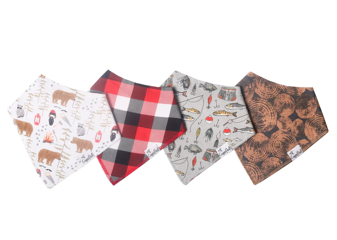 Copper Pearl - Lumberjack Bandana Bib Set (4-pack)