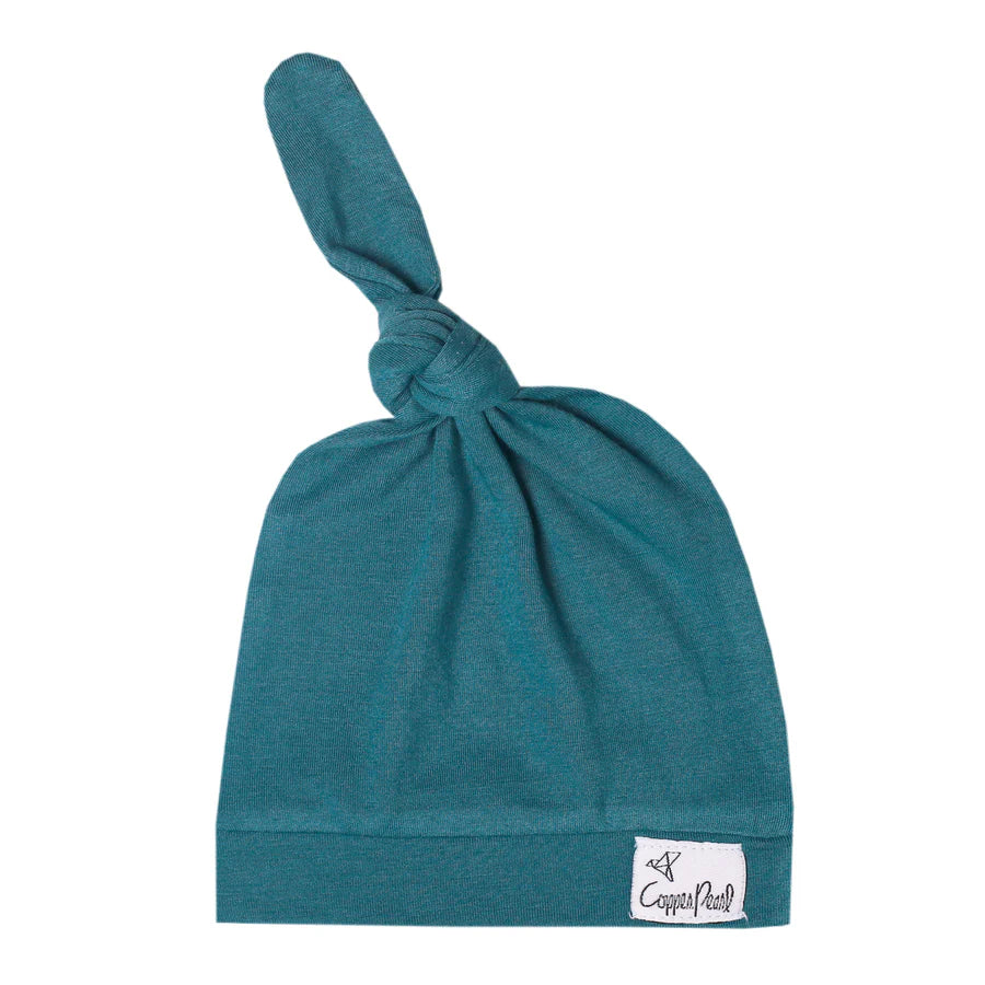 Copper Pearl - Top Knot Hats (0-4 months)